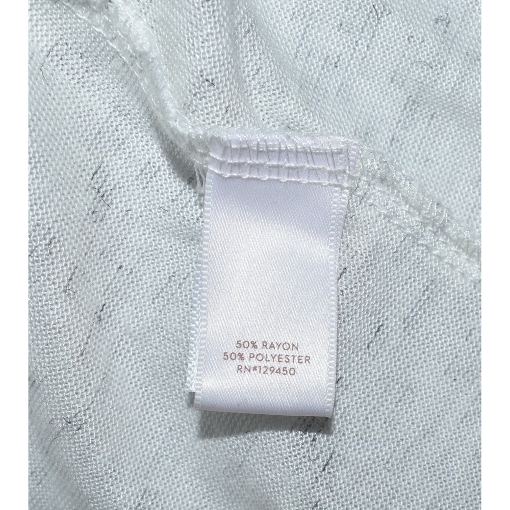 Lauren Conrad Women's Cream light weight puffy long sleeve blouse  - Size Large - Picture 6 of 6